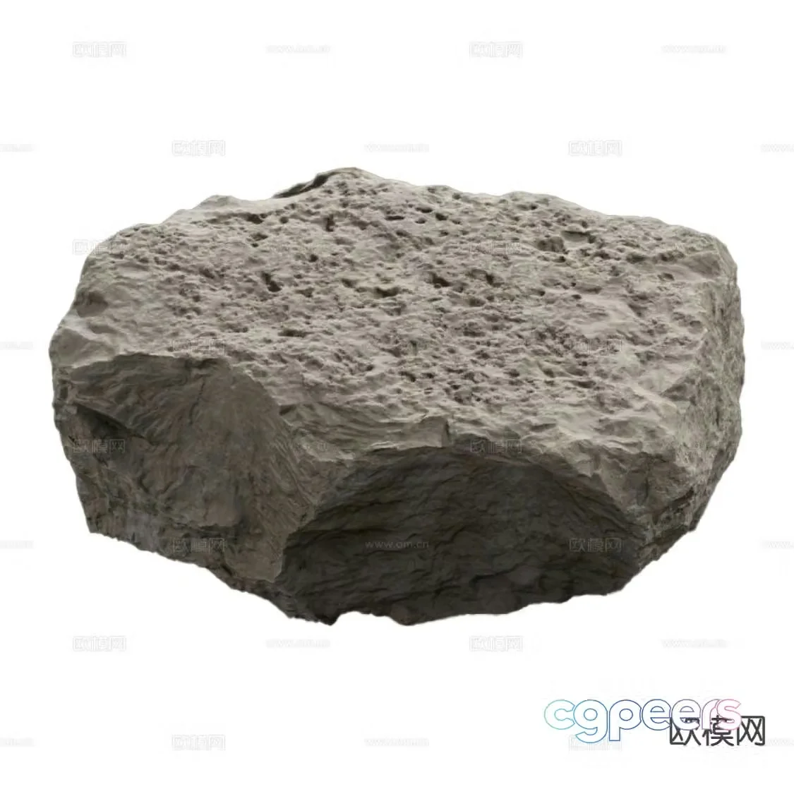 modern rock granite 3d model
