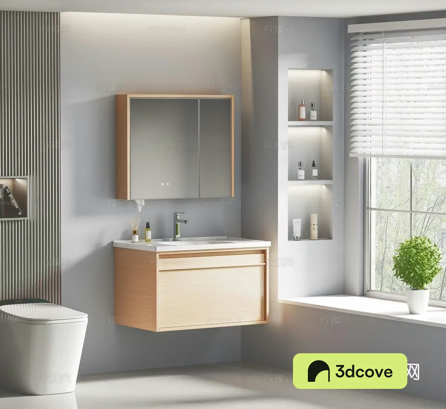 Simple bathroom cabinet bathroom