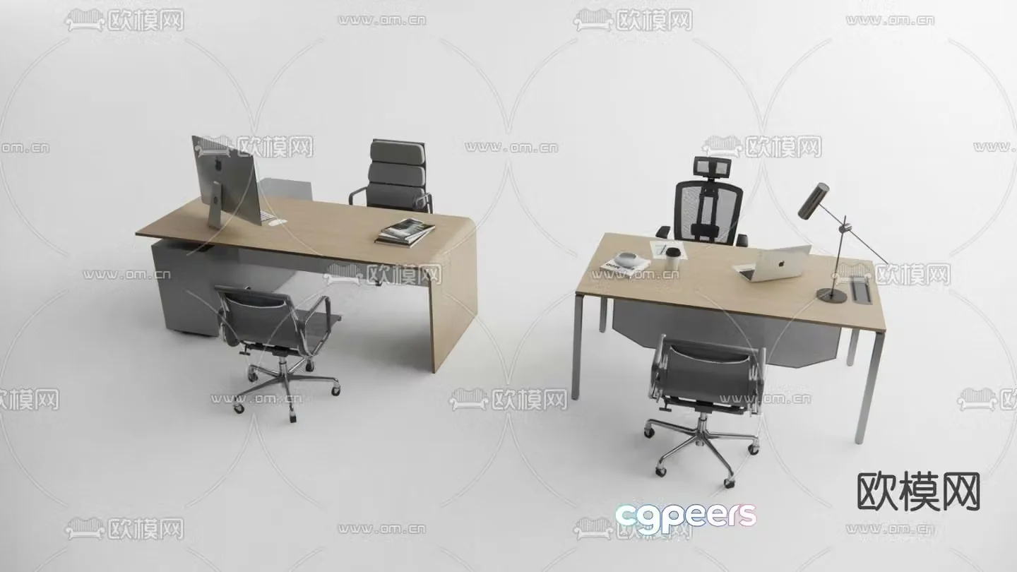 Office desk and chair desk desk and chair 3d model