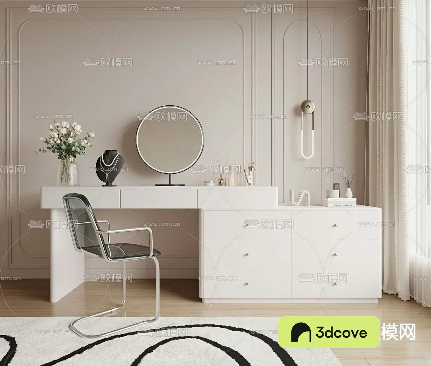Cream style dressing table