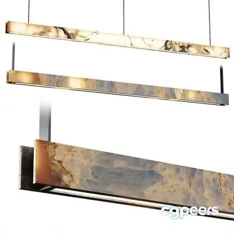 Gold Light Fixture 3D Model – 1133 – CORONA Render