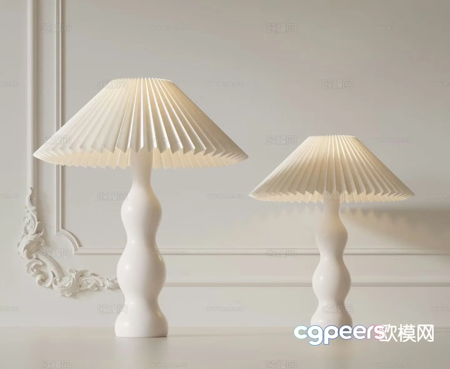 French desk lamp 3d model