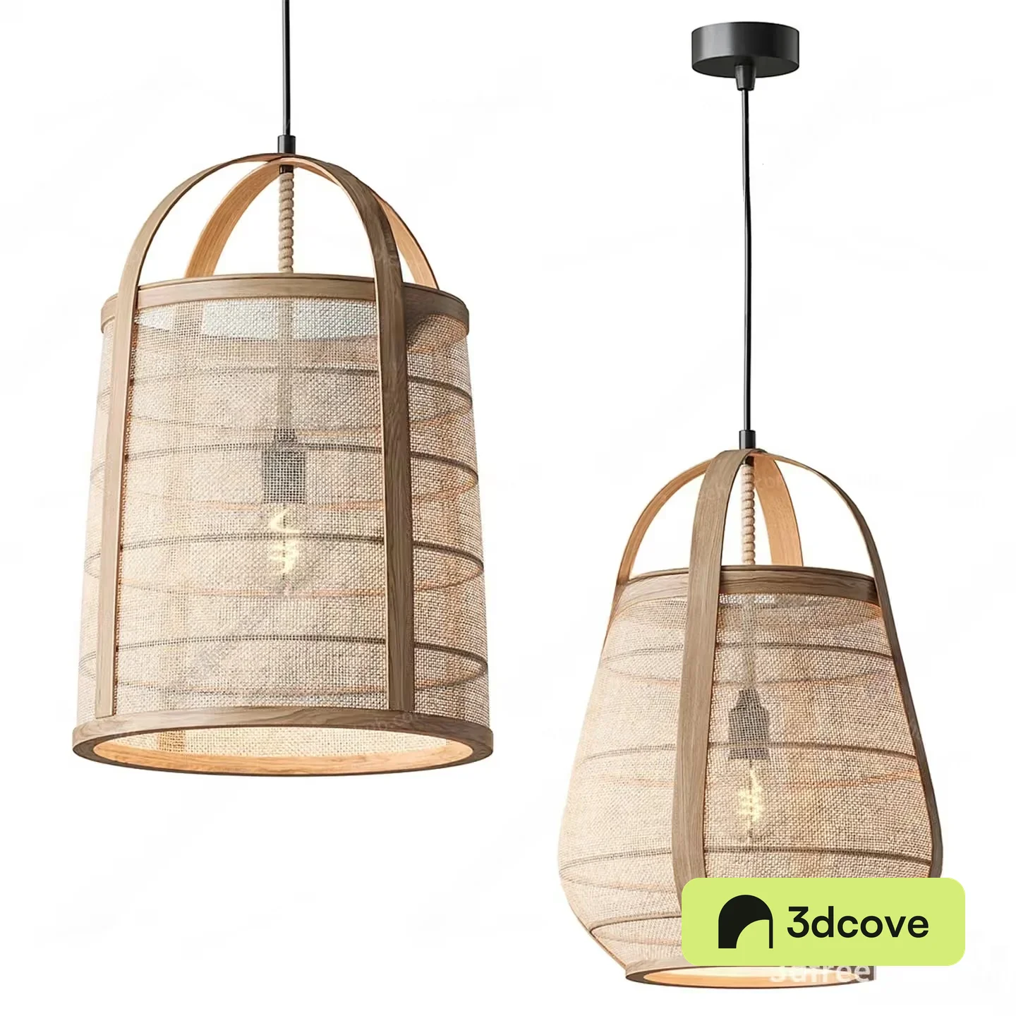 Two Hanging Light Fixtures