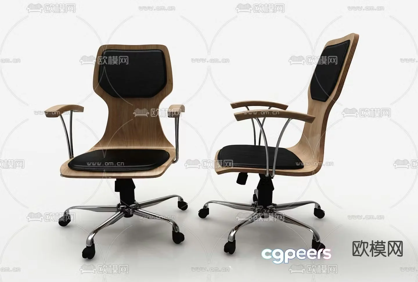 Modern single chair office chair training chair 3d model