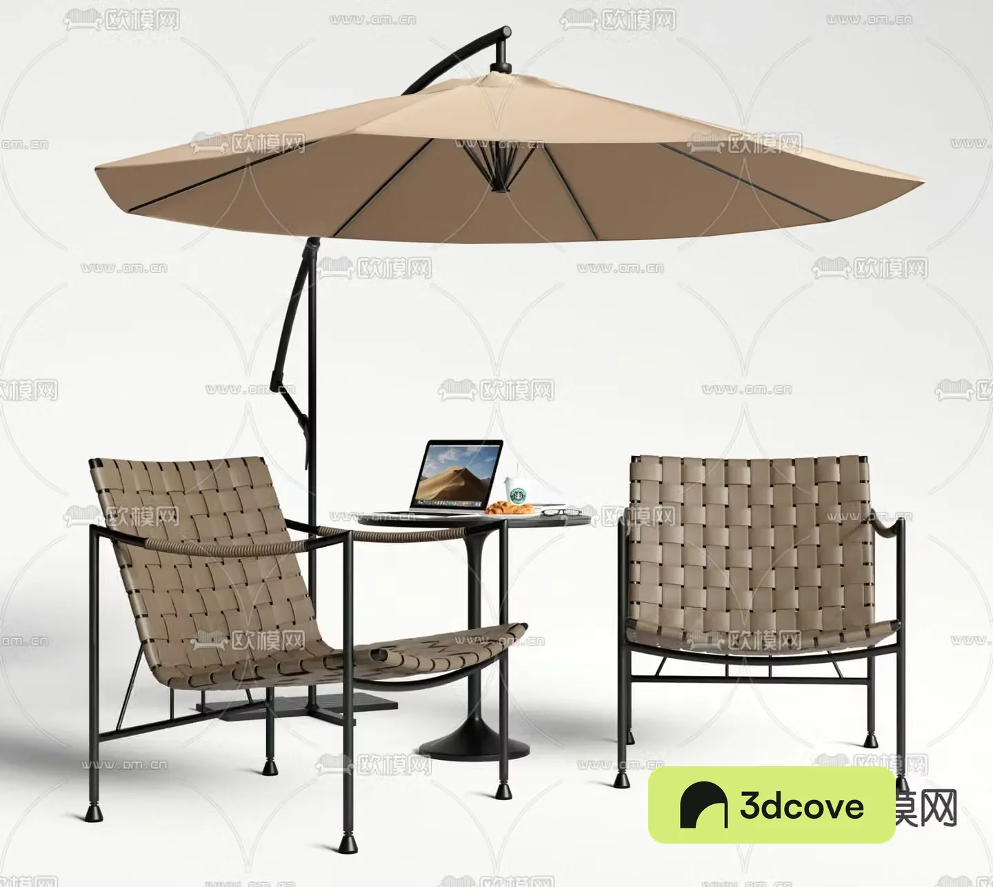 Rattan leisure chair outdoor chair parasol