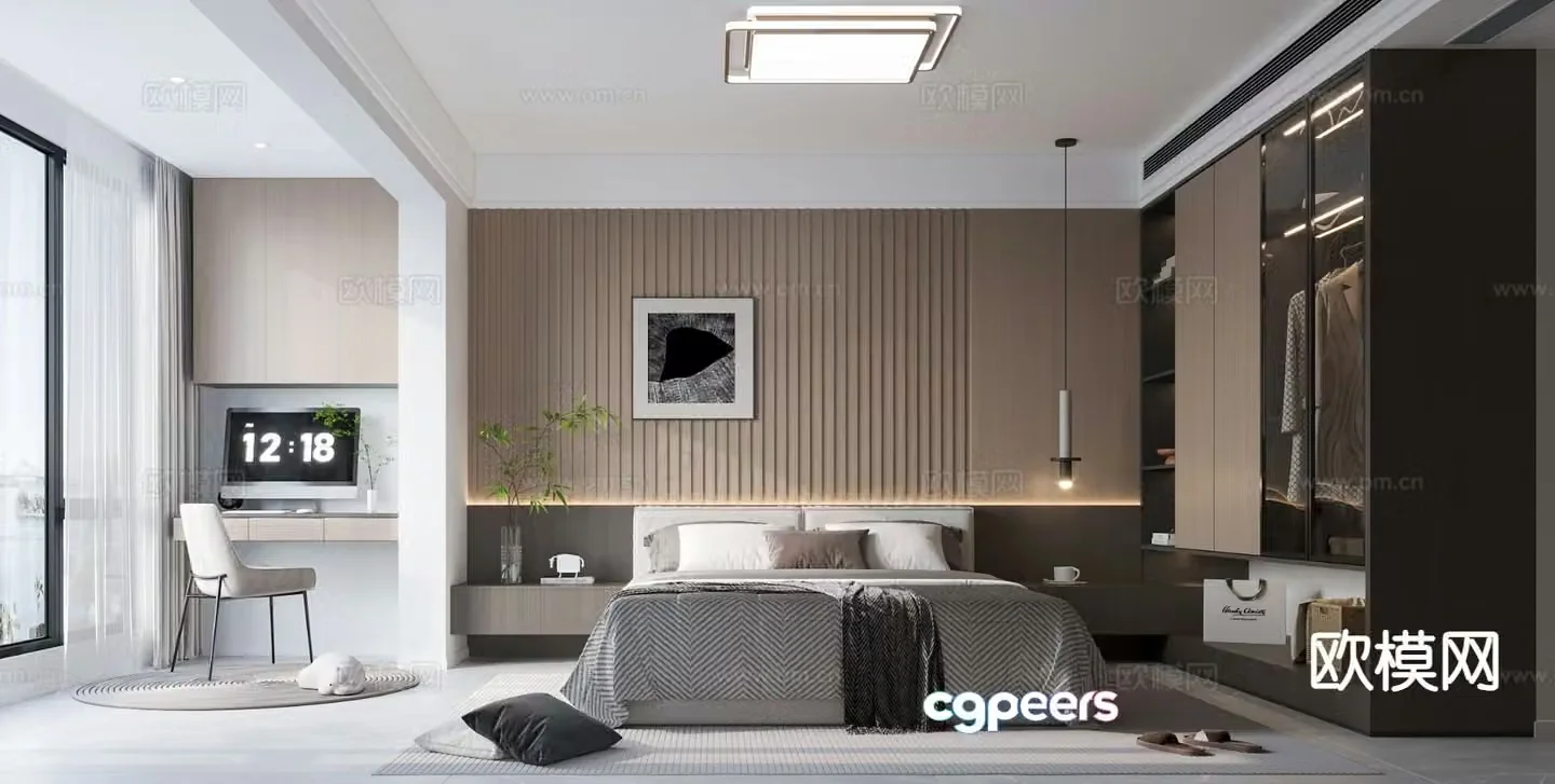 Italian style bedroom master bedroom master bedroom 3d model