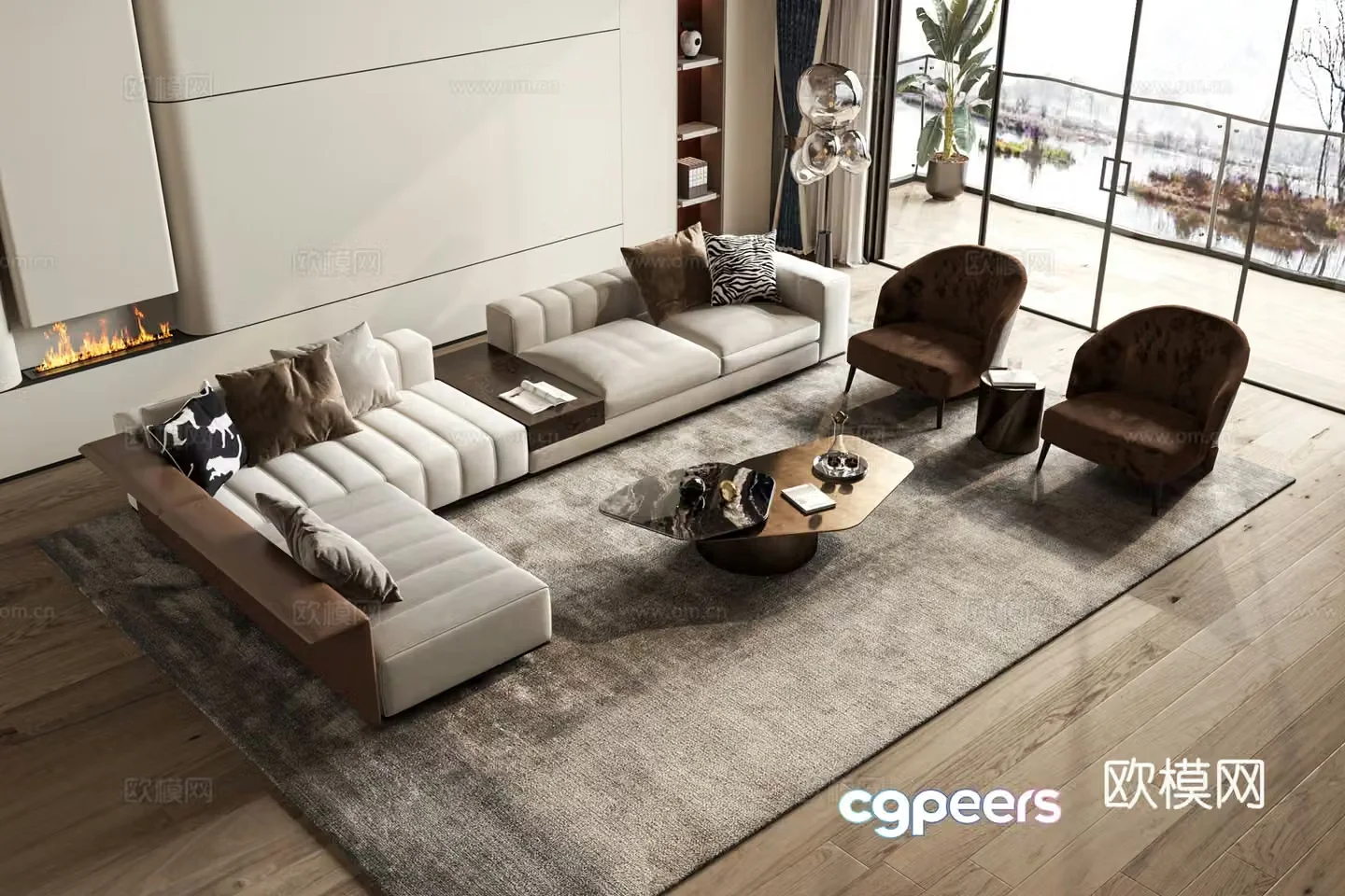 Modern style sofa 3d model