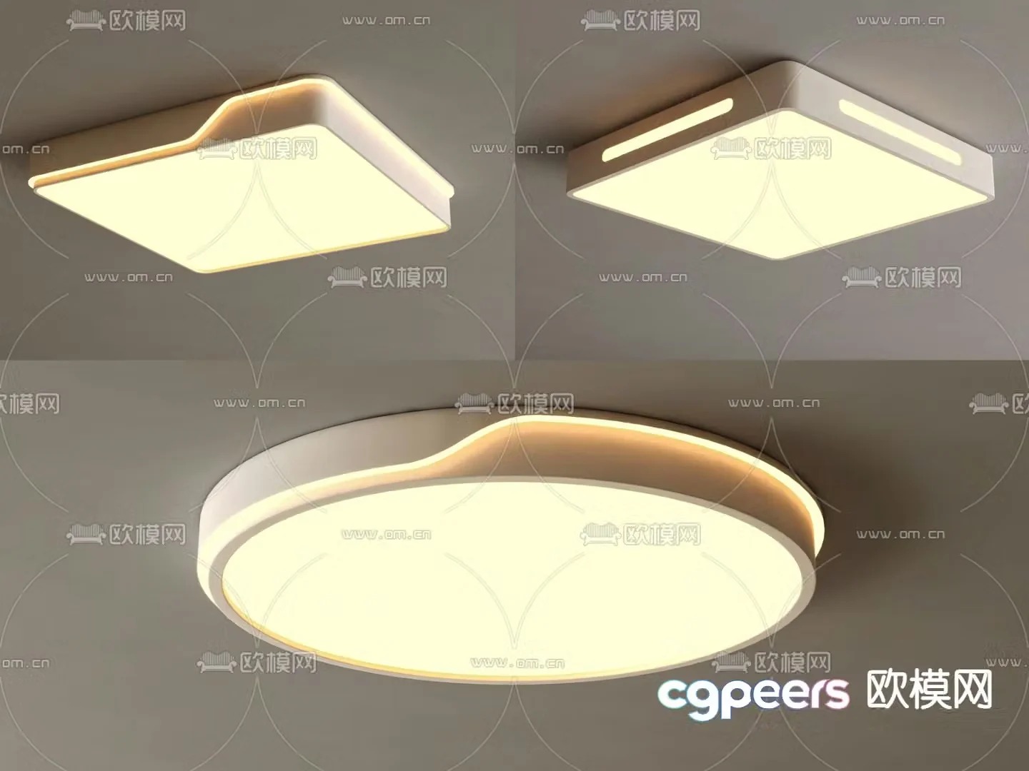 Simple ceiling lamp 3d model