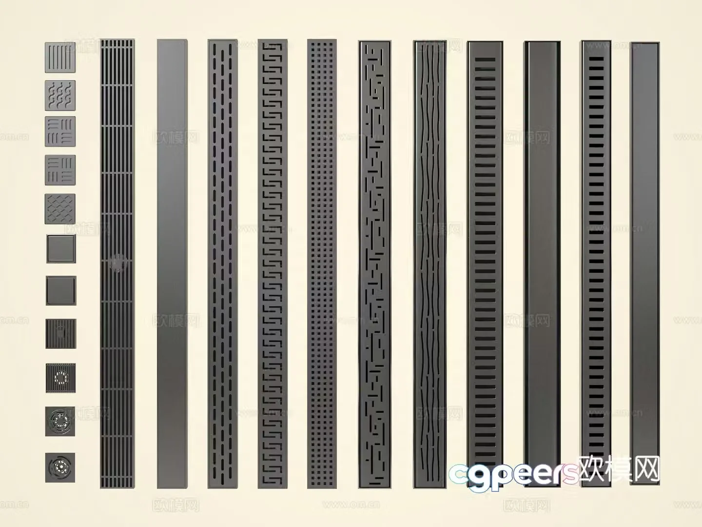 Stainless steel floor drain 3d model