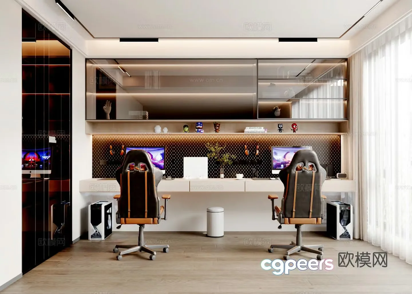 Modern e-sports room 3d model