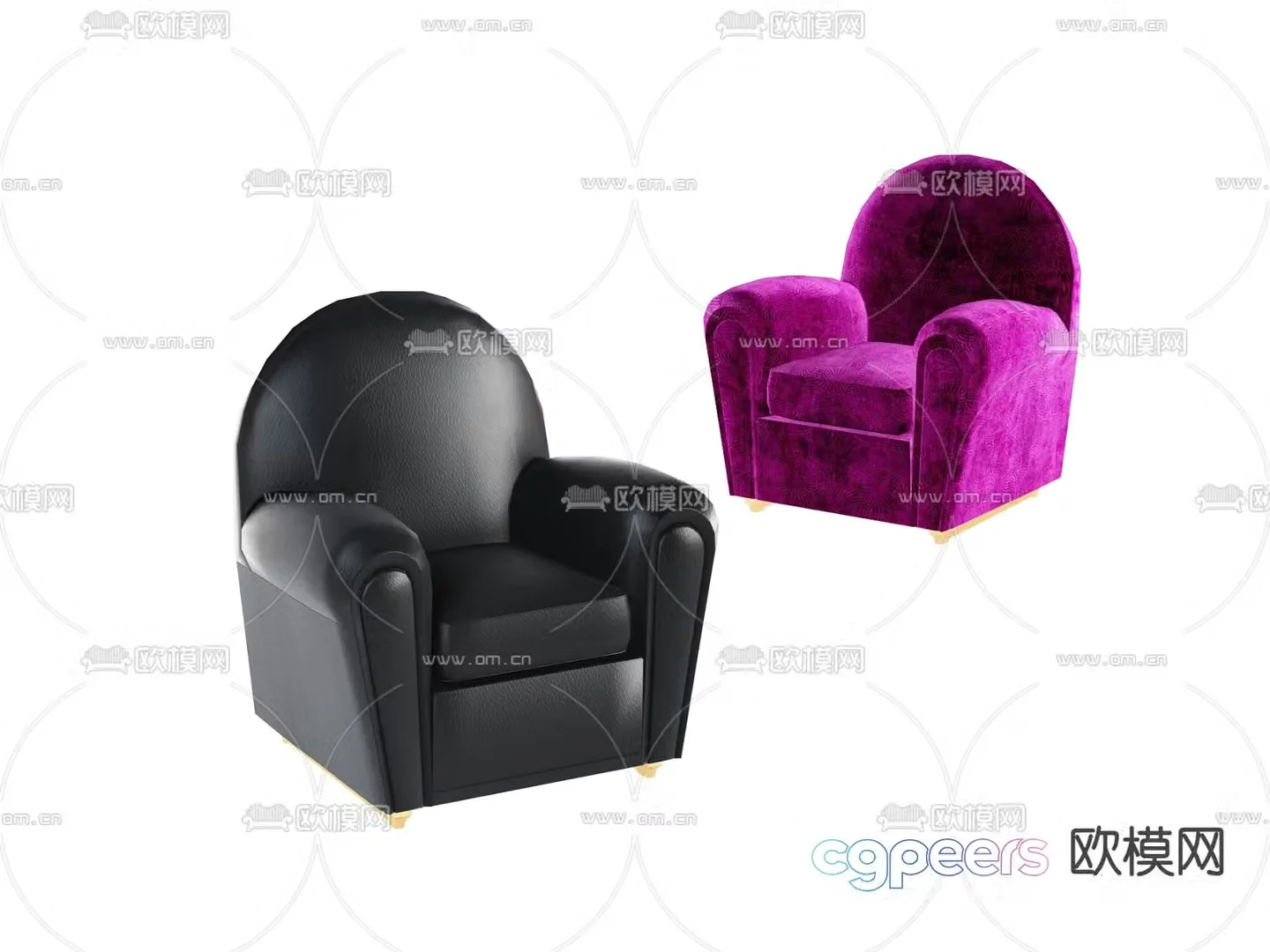 Single sofa leisure sofa 3d model