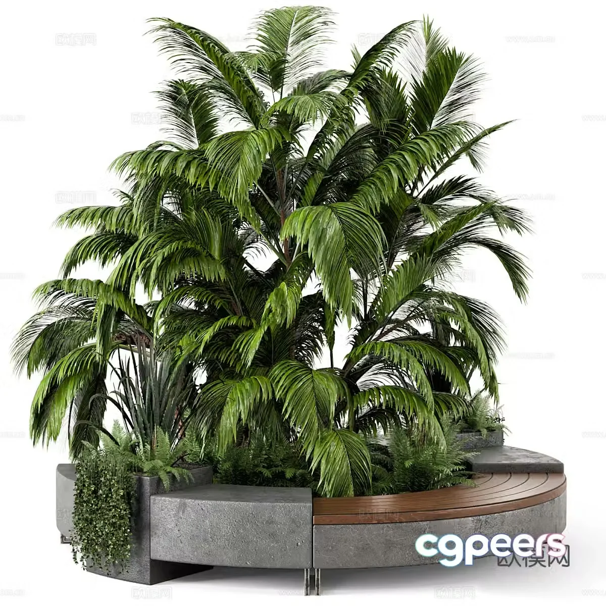 Flower bed seat 3d model