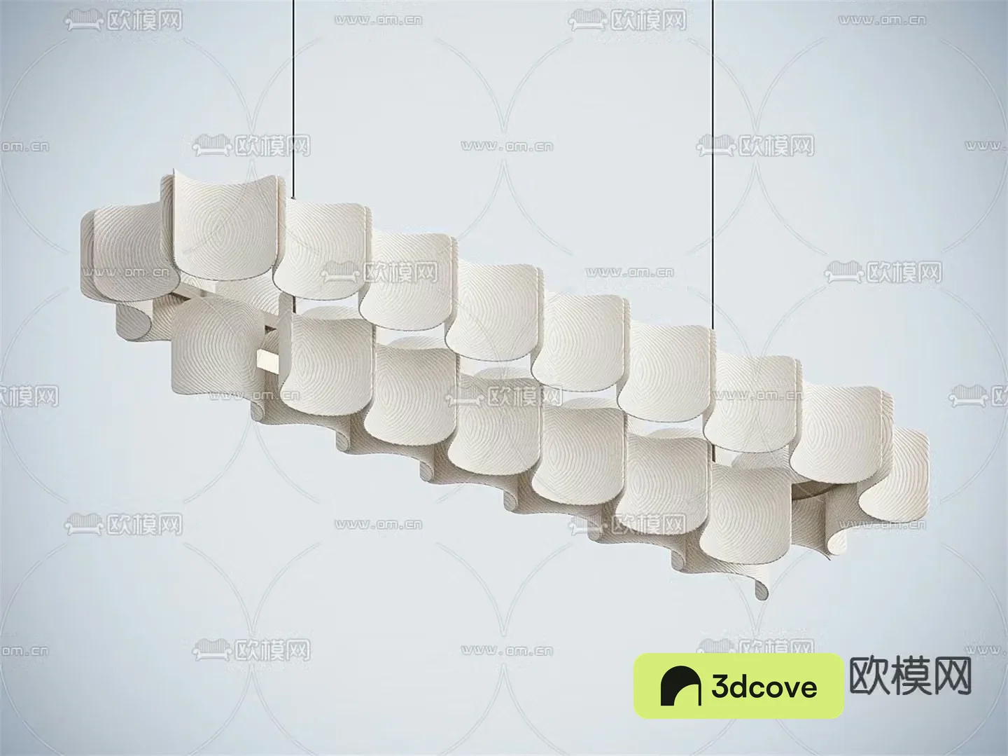 Cream style chandelier strip chandelier