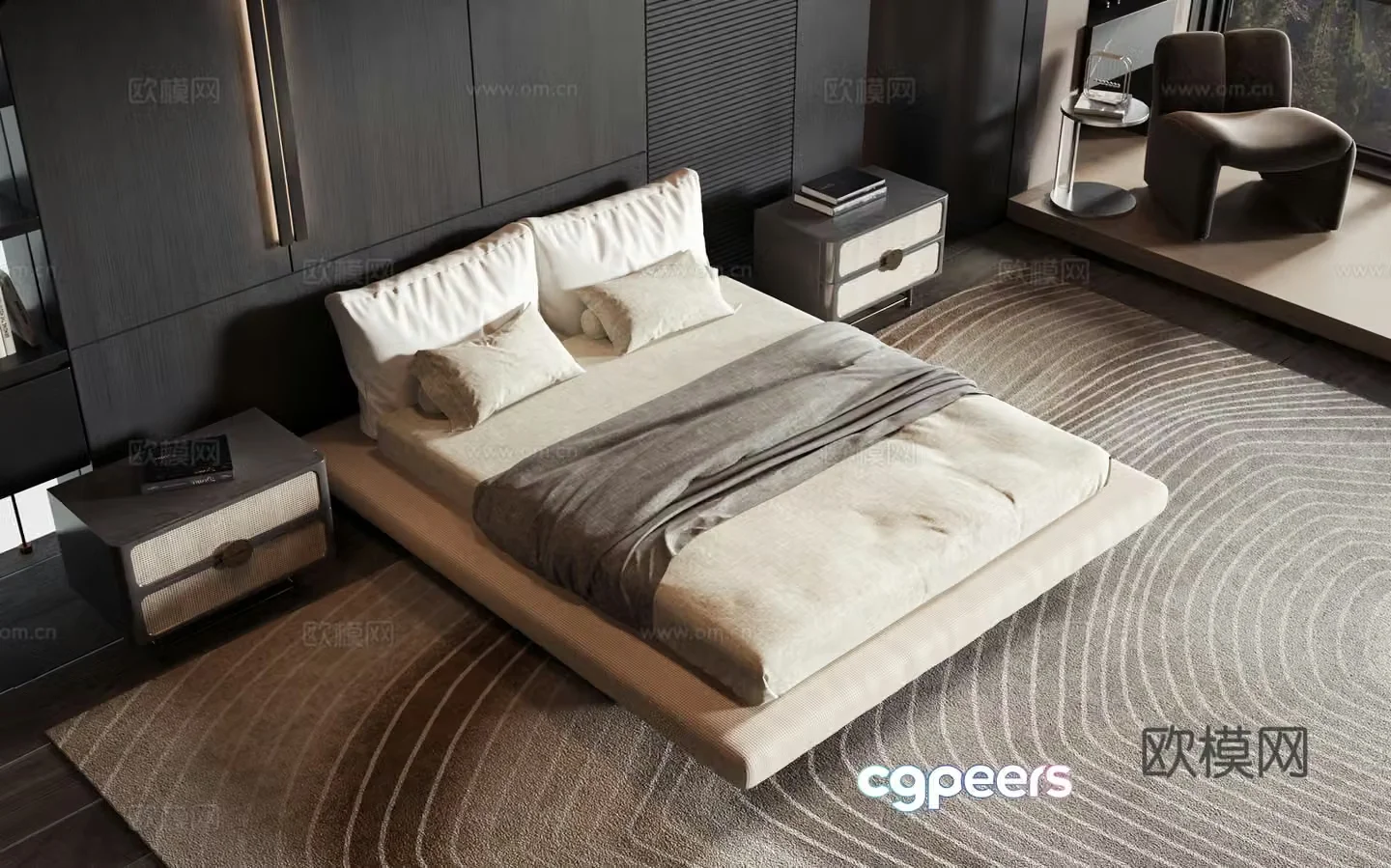 Modern style product bed 3d model