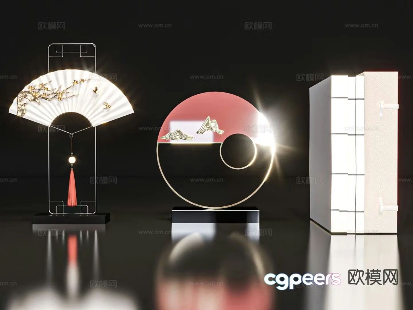 New Chinese style ornaments and crafts 3D model