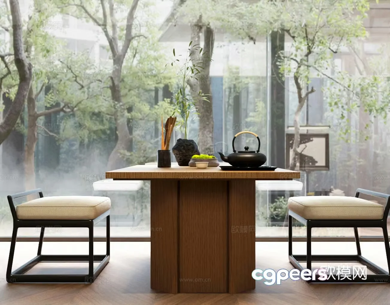 New Chinese tea table small tea table 3d model