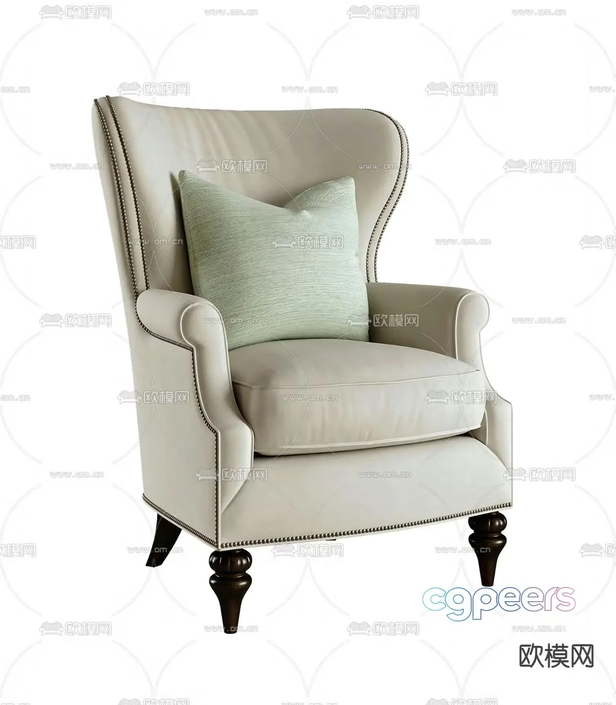 American single sofa sofa chair 3d model