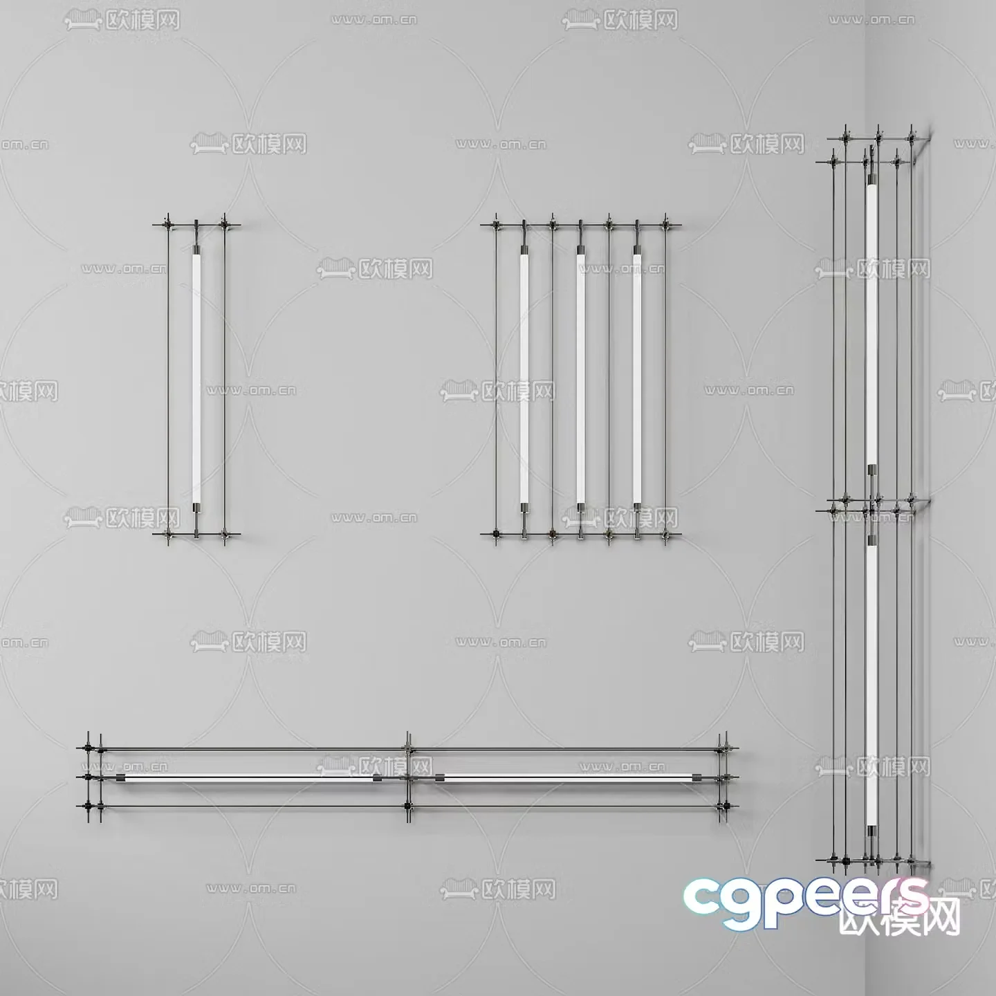 Modern wall lamp metal wall lamp wrought iron wall lamp 3d model