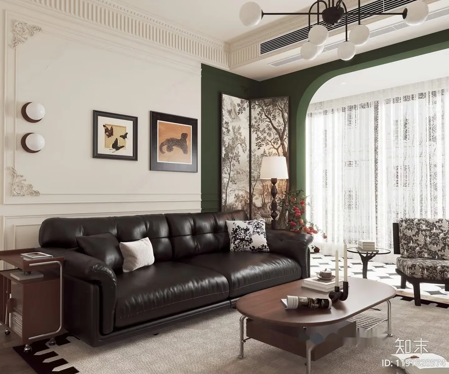 Modern Living Room 3D Model – 15674 – VRAY Render