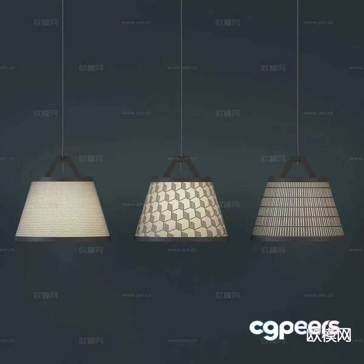 Wabi-sabi azabu chandelier 3d model