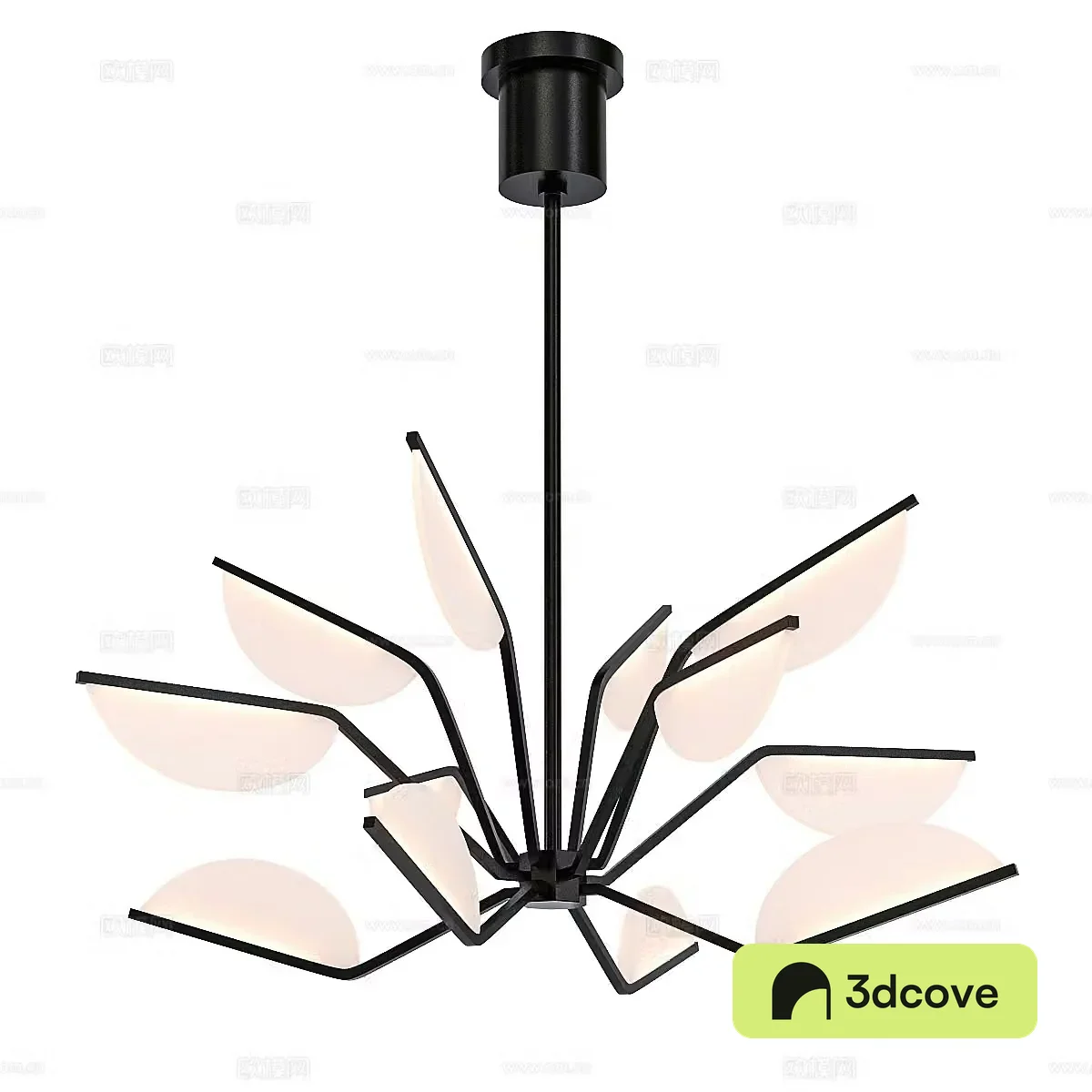 Modern multi-head chandelier
