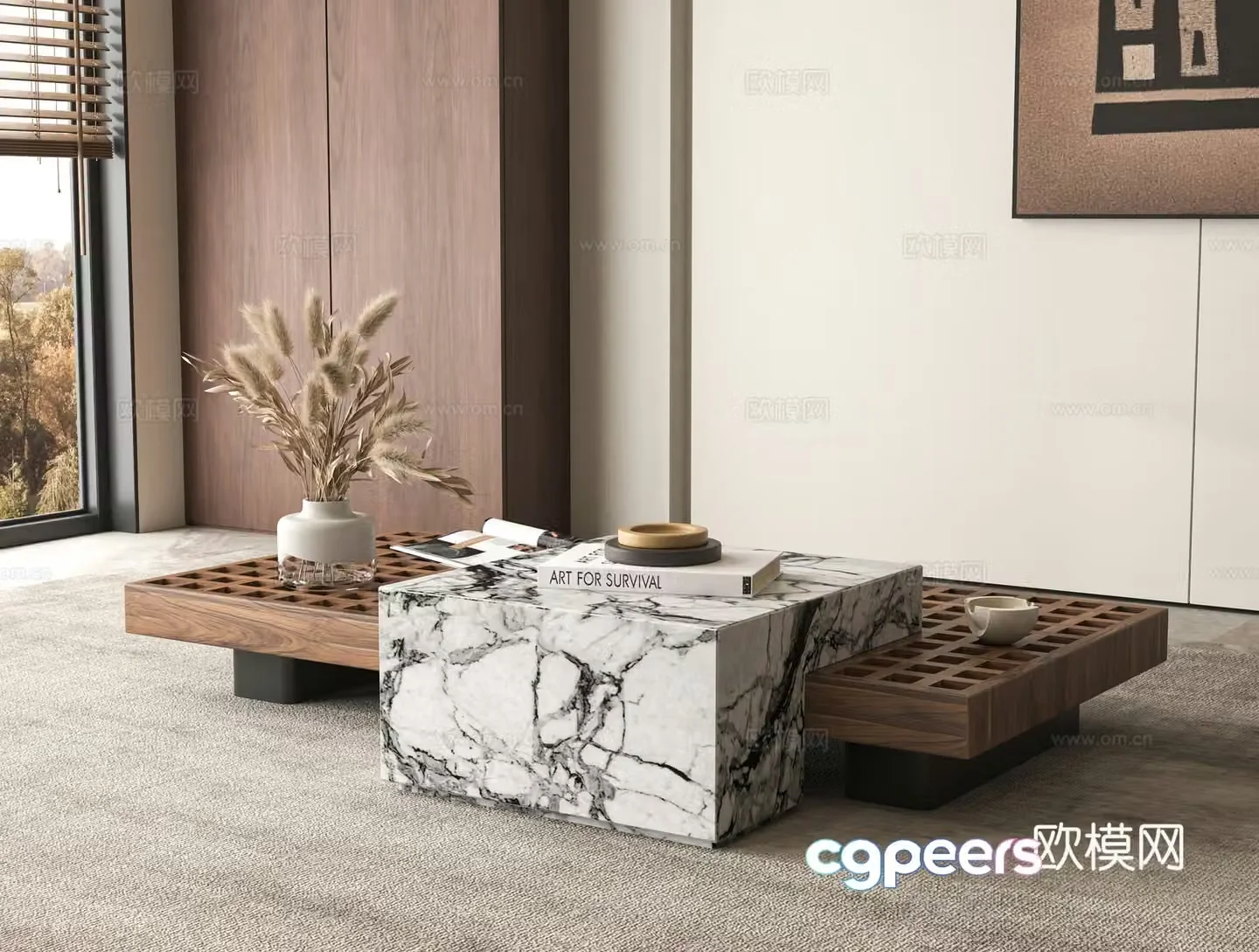Medieval style coffee table 3D model