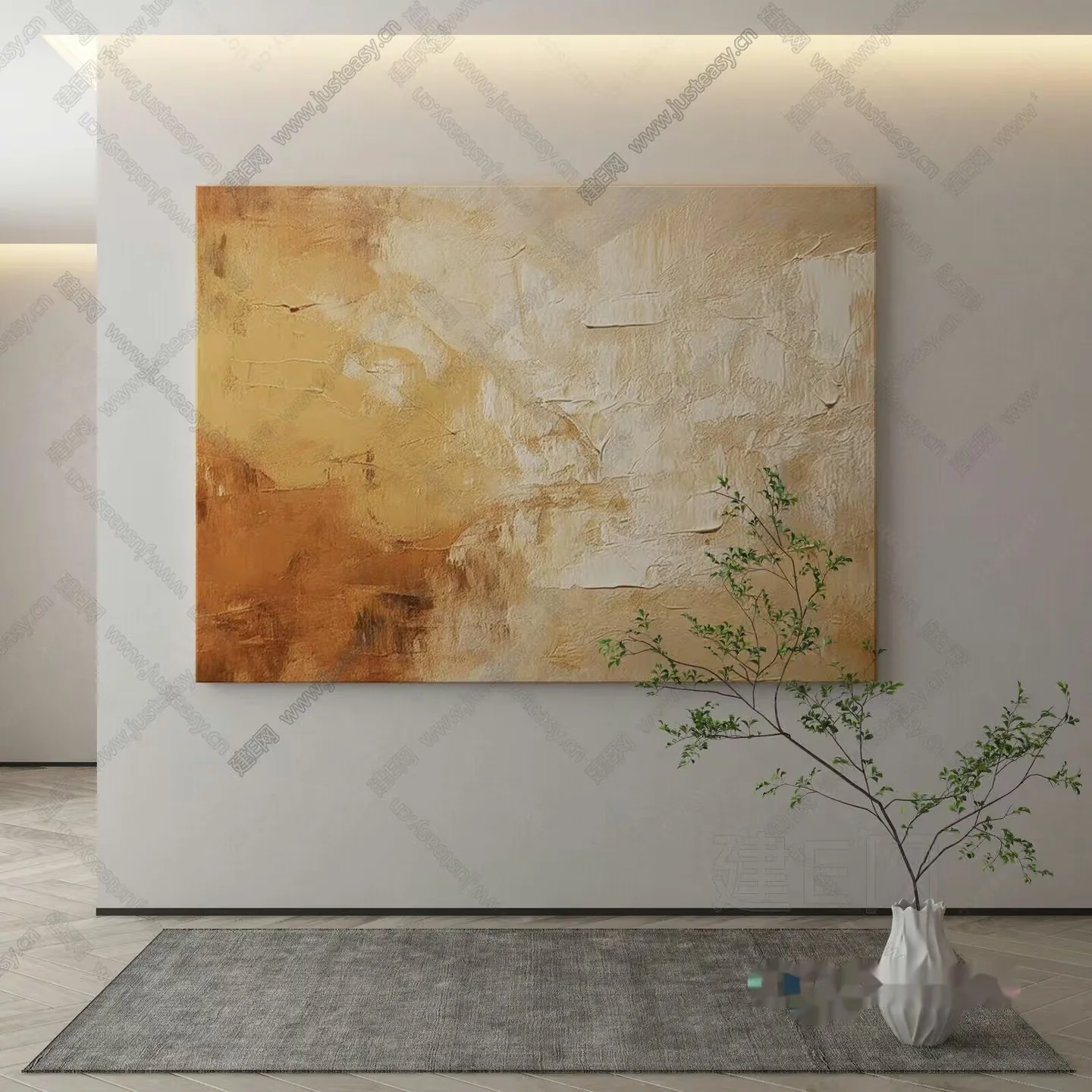 Modern Abstract Painting 3D Model – 15153 – VRAY Render
