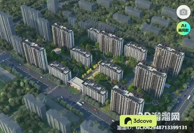 This Image Depicts A 3D Rendering Of A Modern Cityscape With Tall