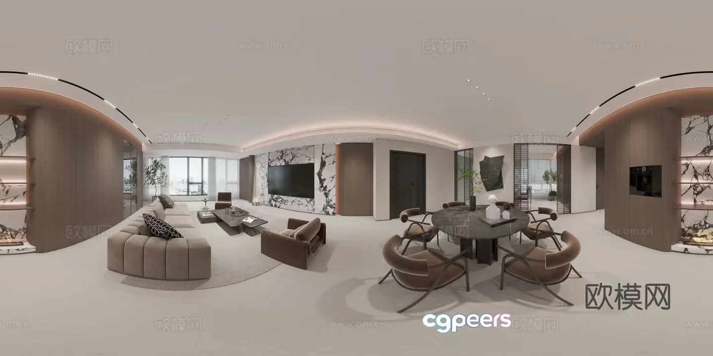 Italian restaurant cr panoramic 3d model