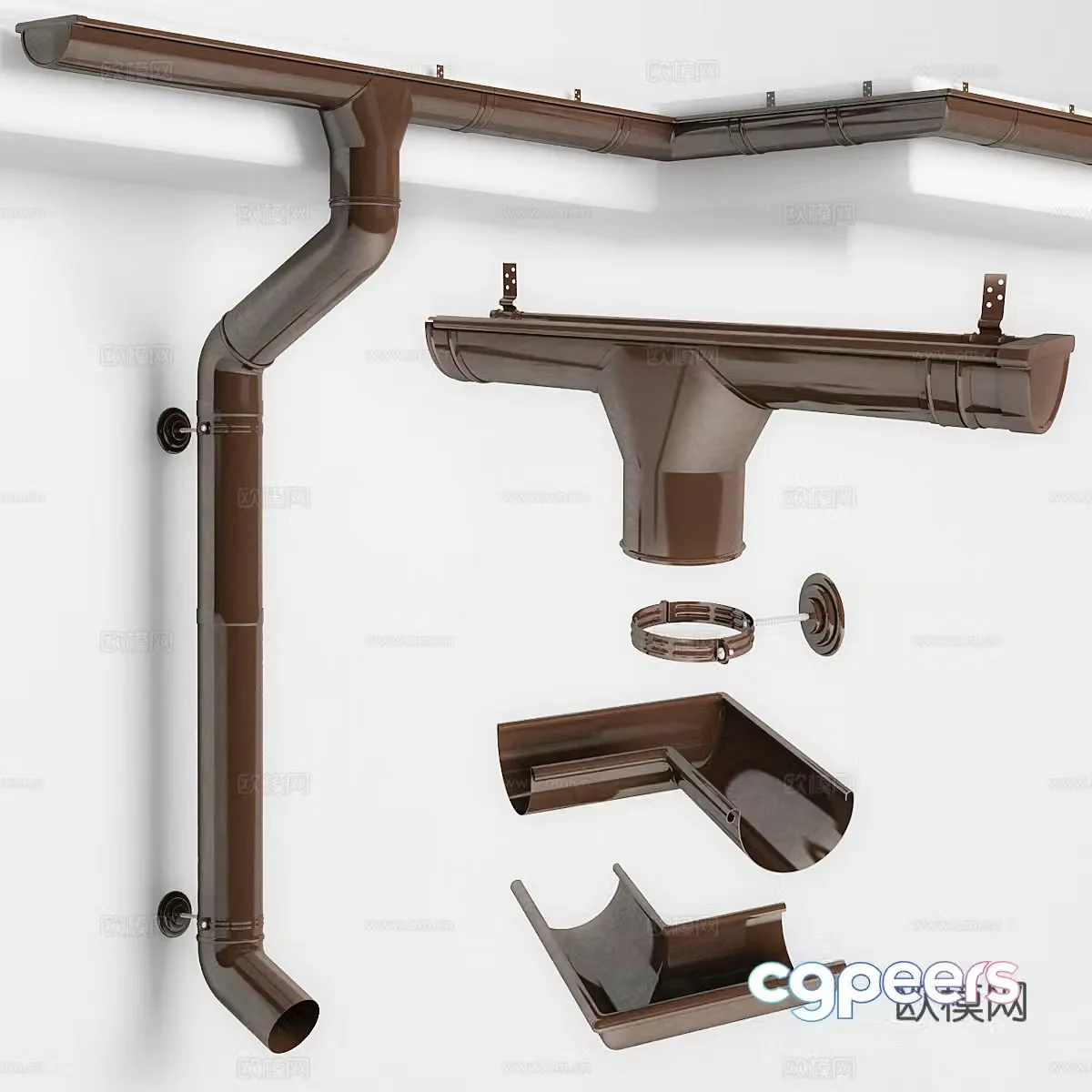 Rainwater pipe 3d model