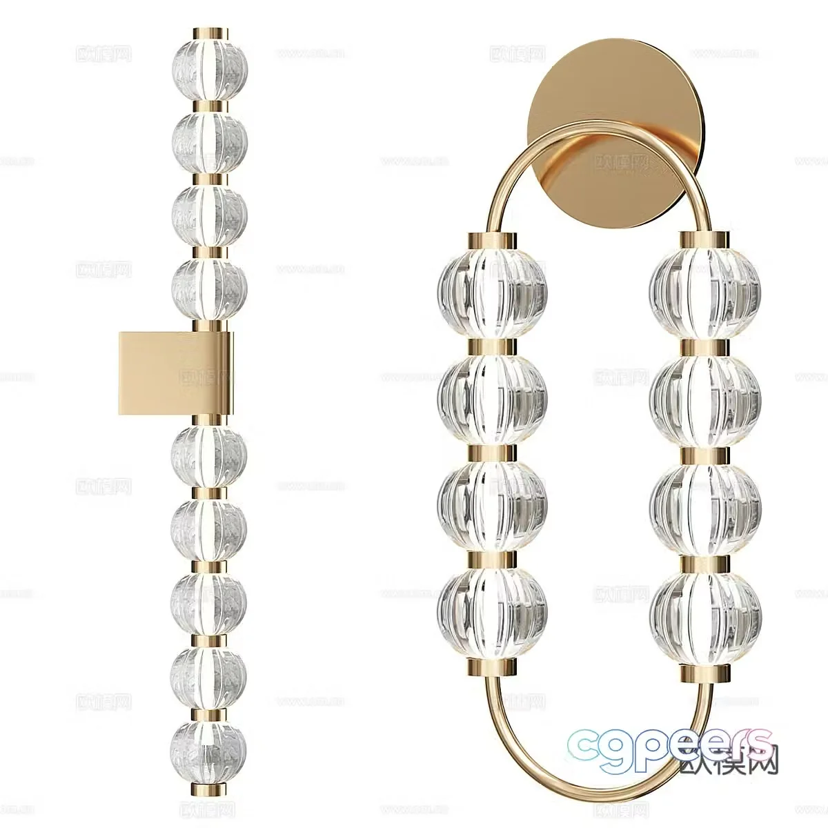 Light luxury wall lamp 3D model