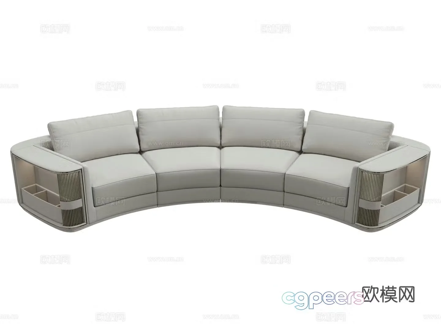 Light luxury curved sofa 3D model
