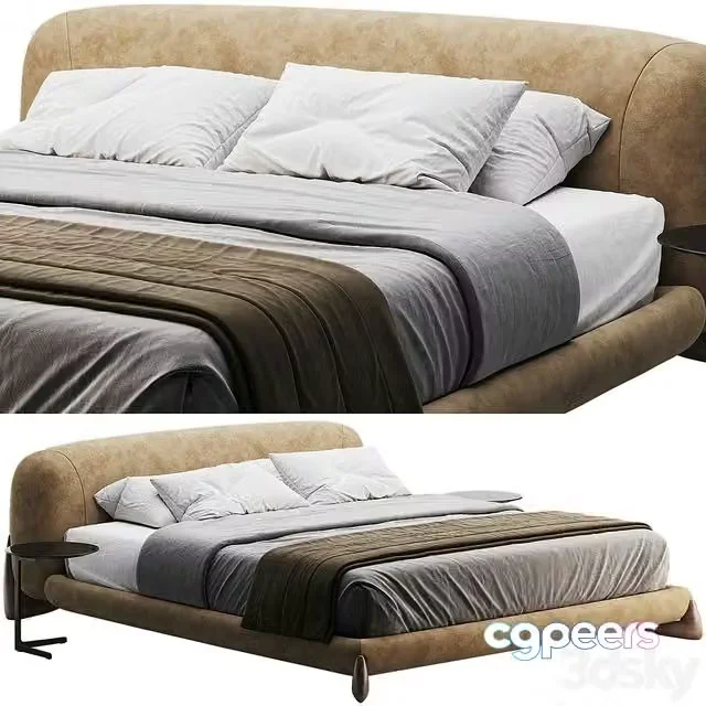 3ds Max Free – Porada Softbay Bed beige