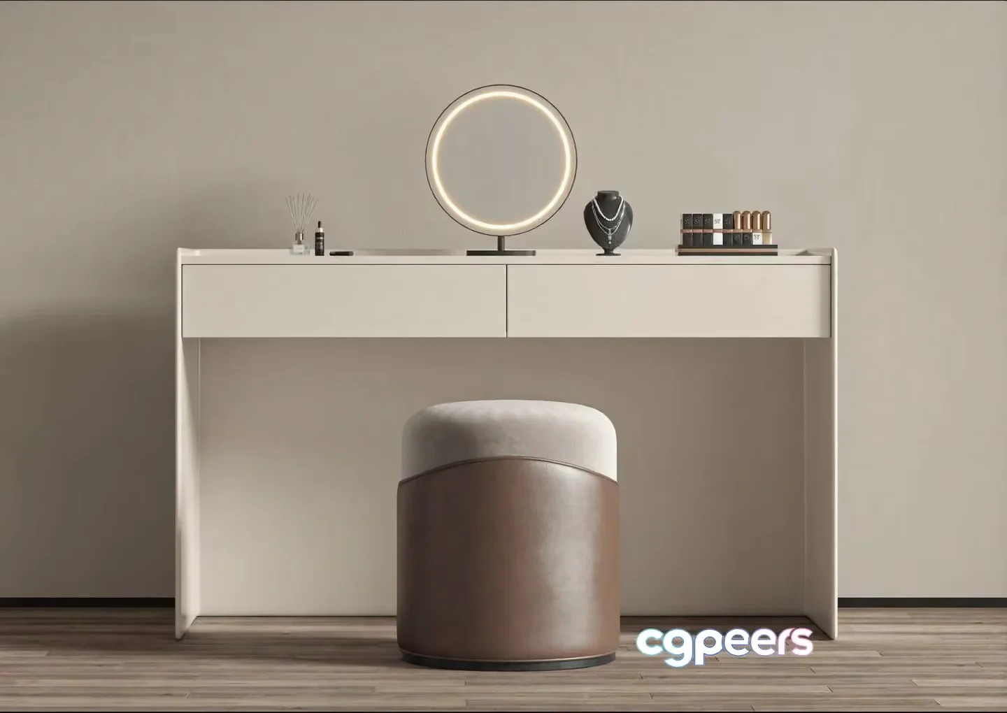 Modern Vanity Table 3D Model – 1093 – VRAY Render
