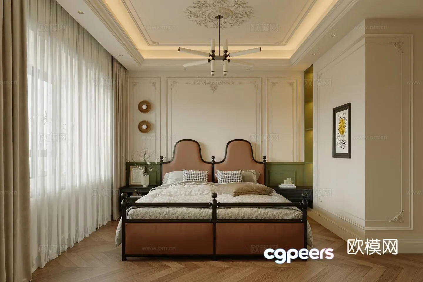 French bedroom master bedroom 3d model