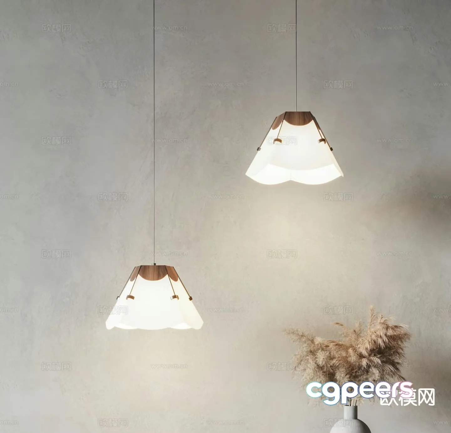 Medieval style small chandelier 3d model