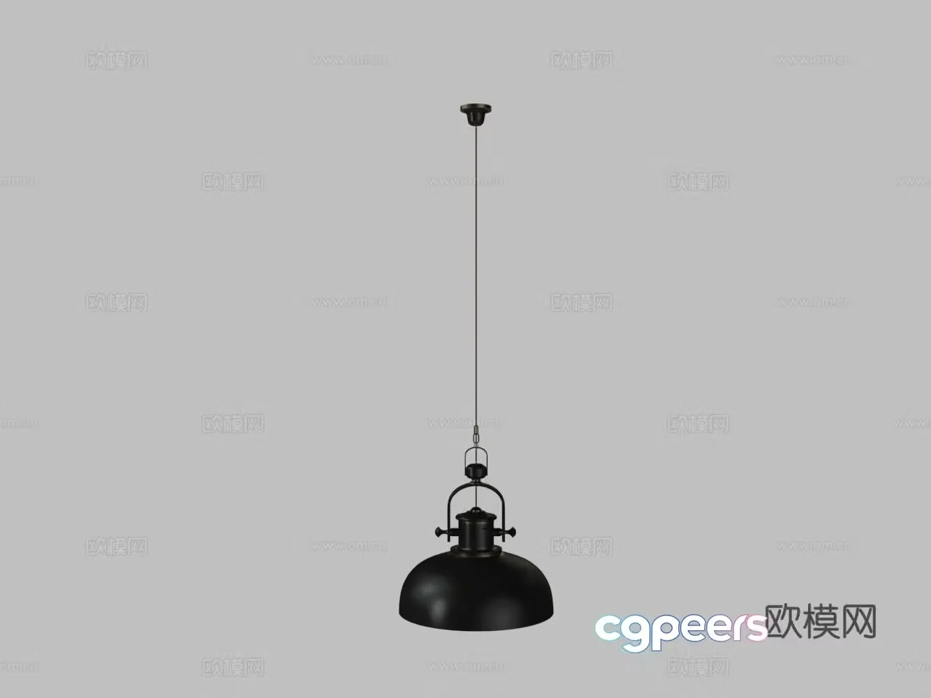 Modern metal restaurant bronze chandeliers 3d model