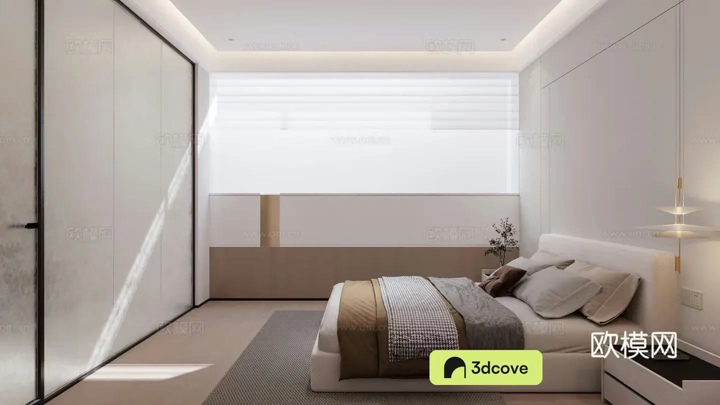 Italian minimalist bedroom