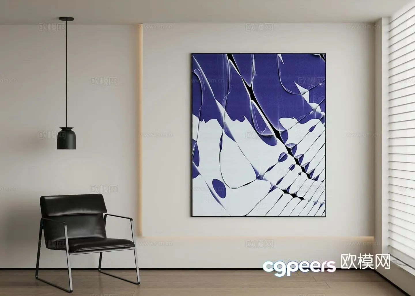 Modern decorative painting 3d model