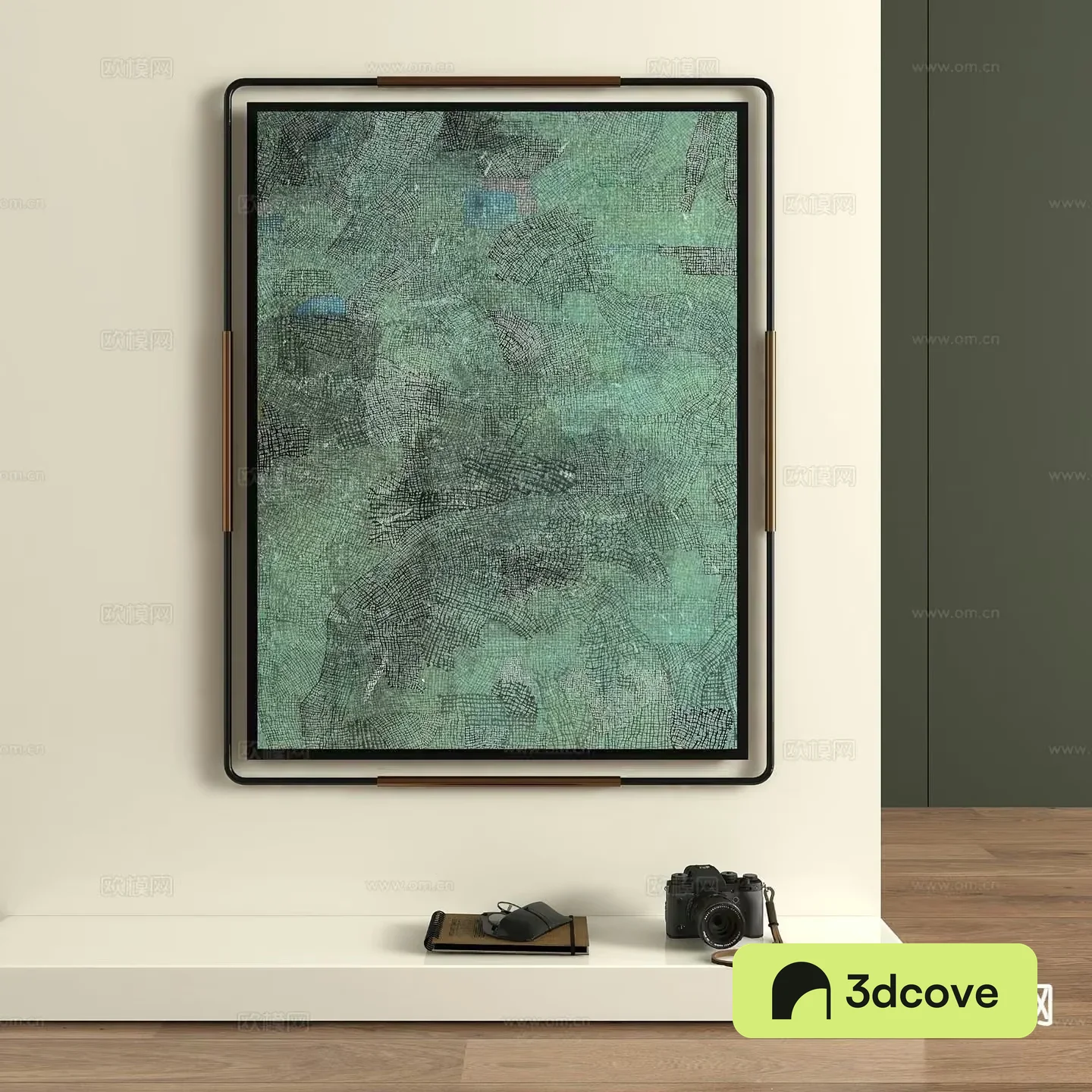 A Framed Abstract Painting