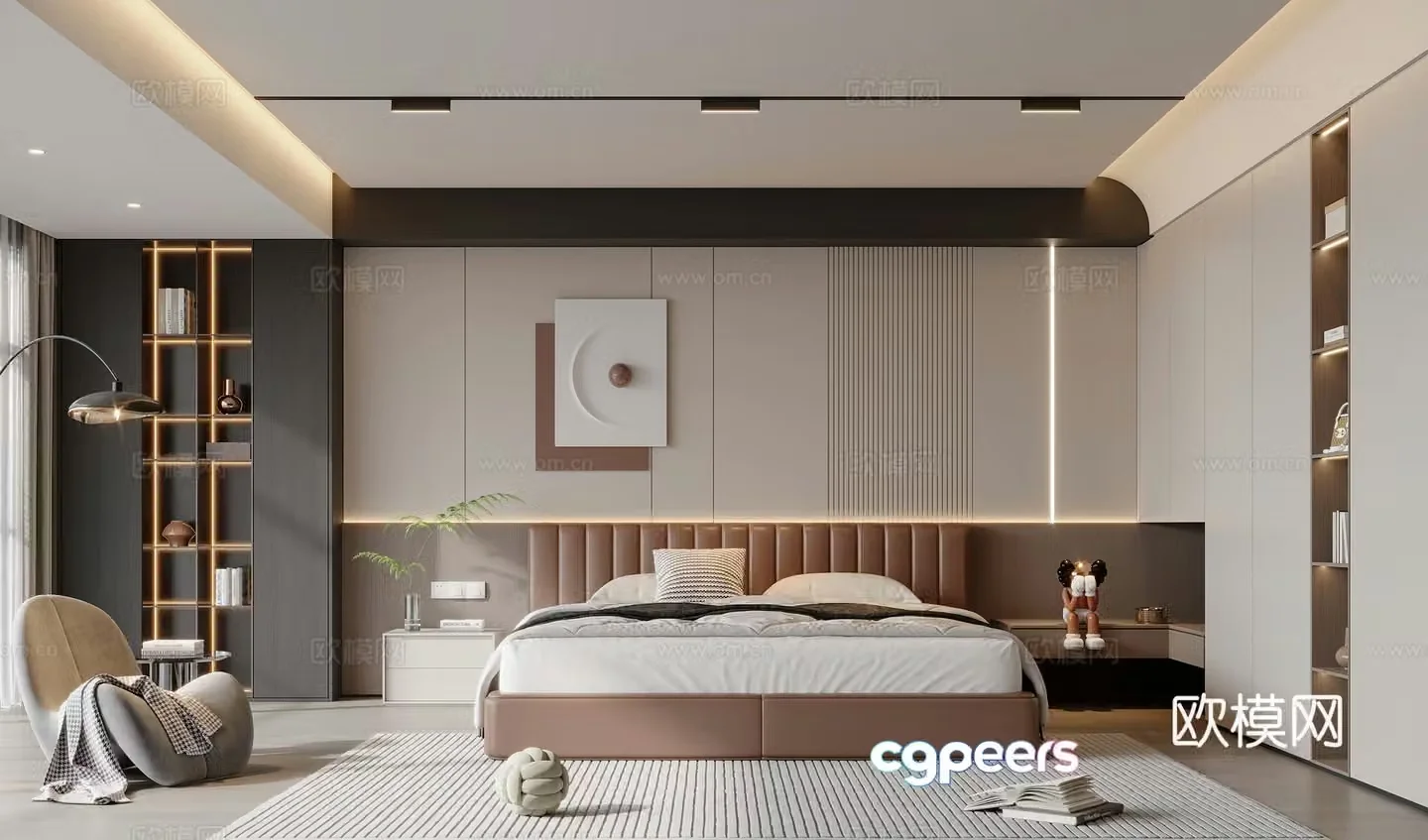 Modern home bedroom 3d model