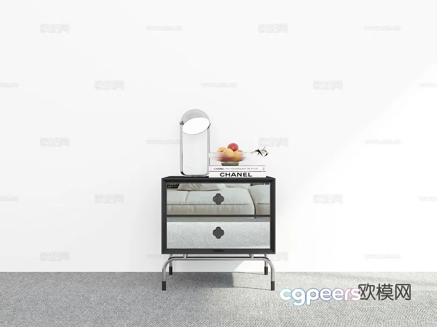 Modern bedside table 3d model