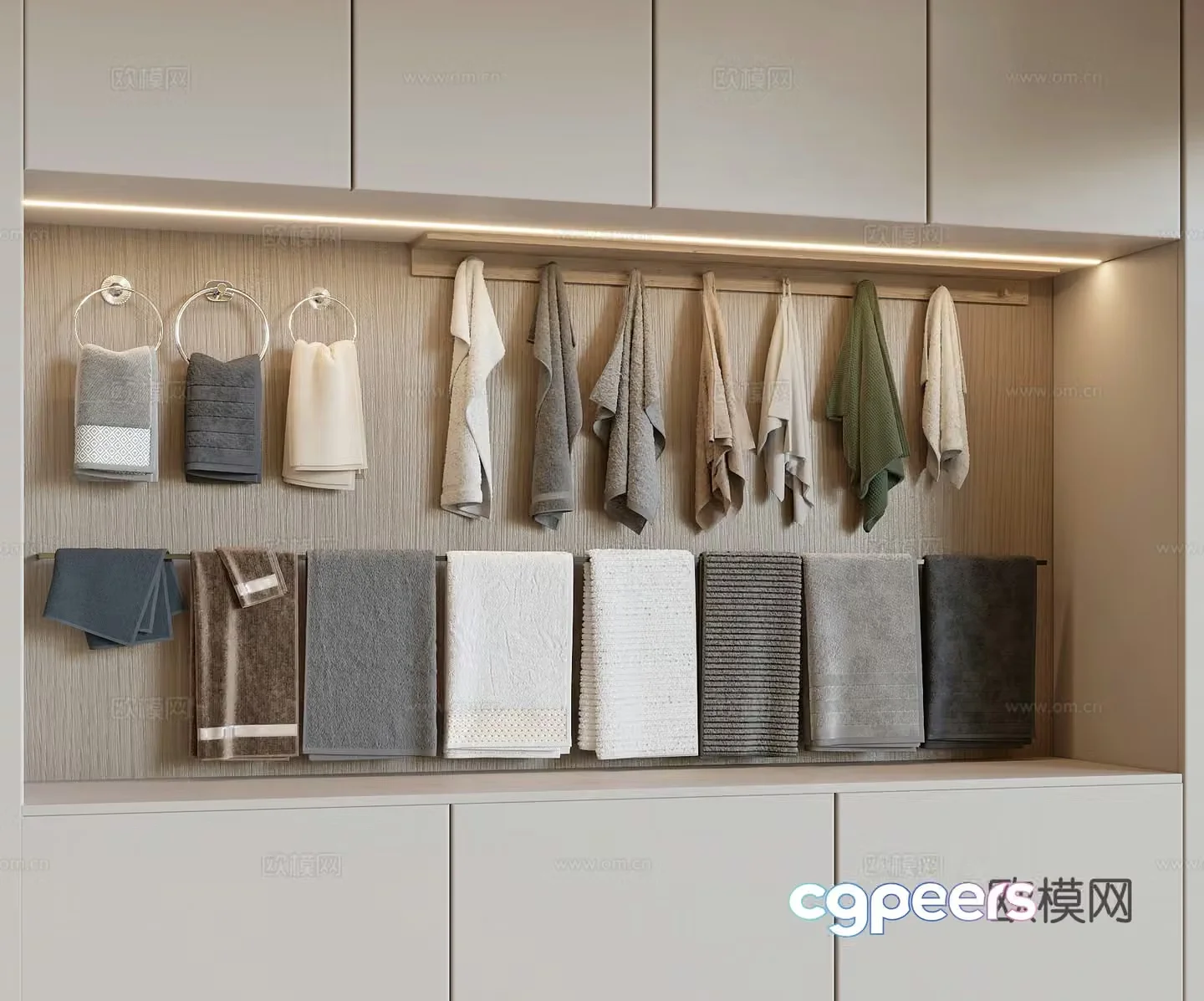 Modern towel 3d model