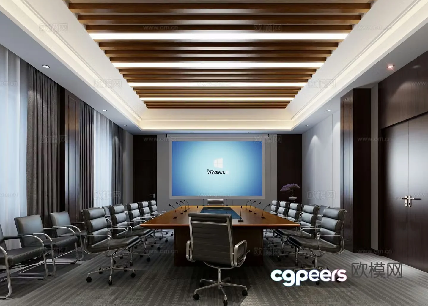 Modern conference room 3d model