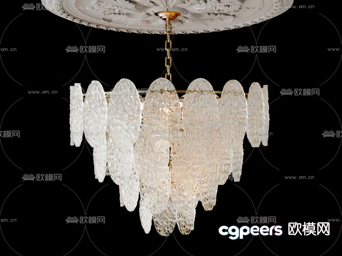 Light luxury chandelier French chandelier 3D model