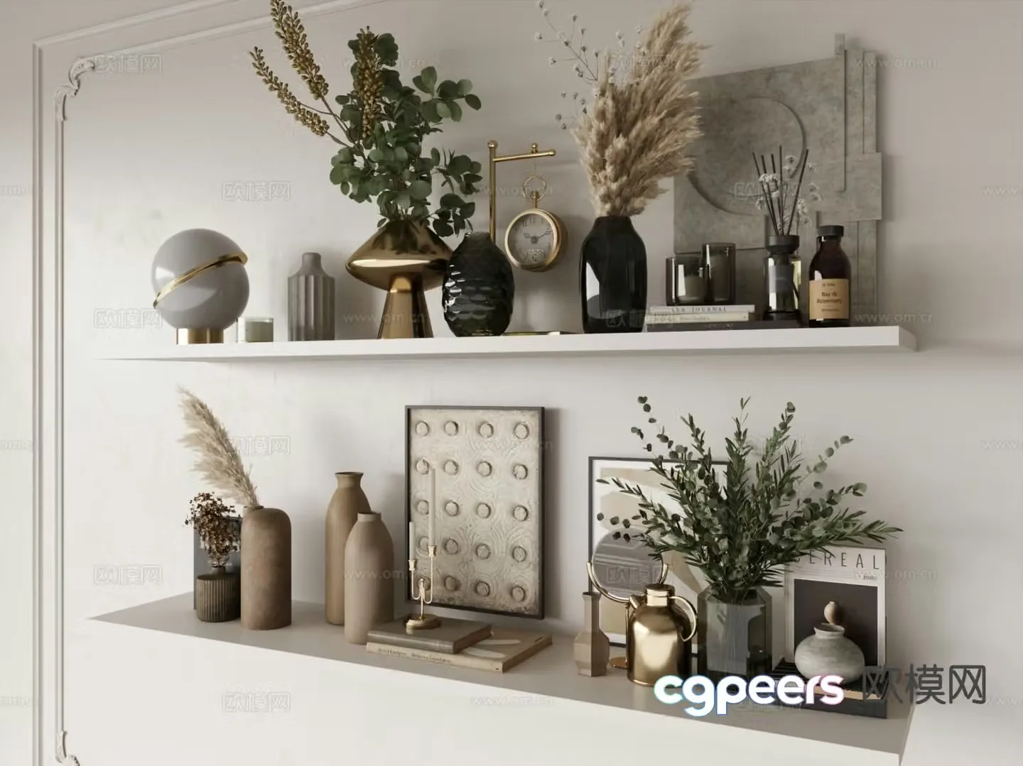 Modern decorations vase crafts 3d model