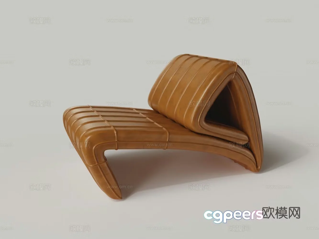 Modern leather lounge chair 3d model