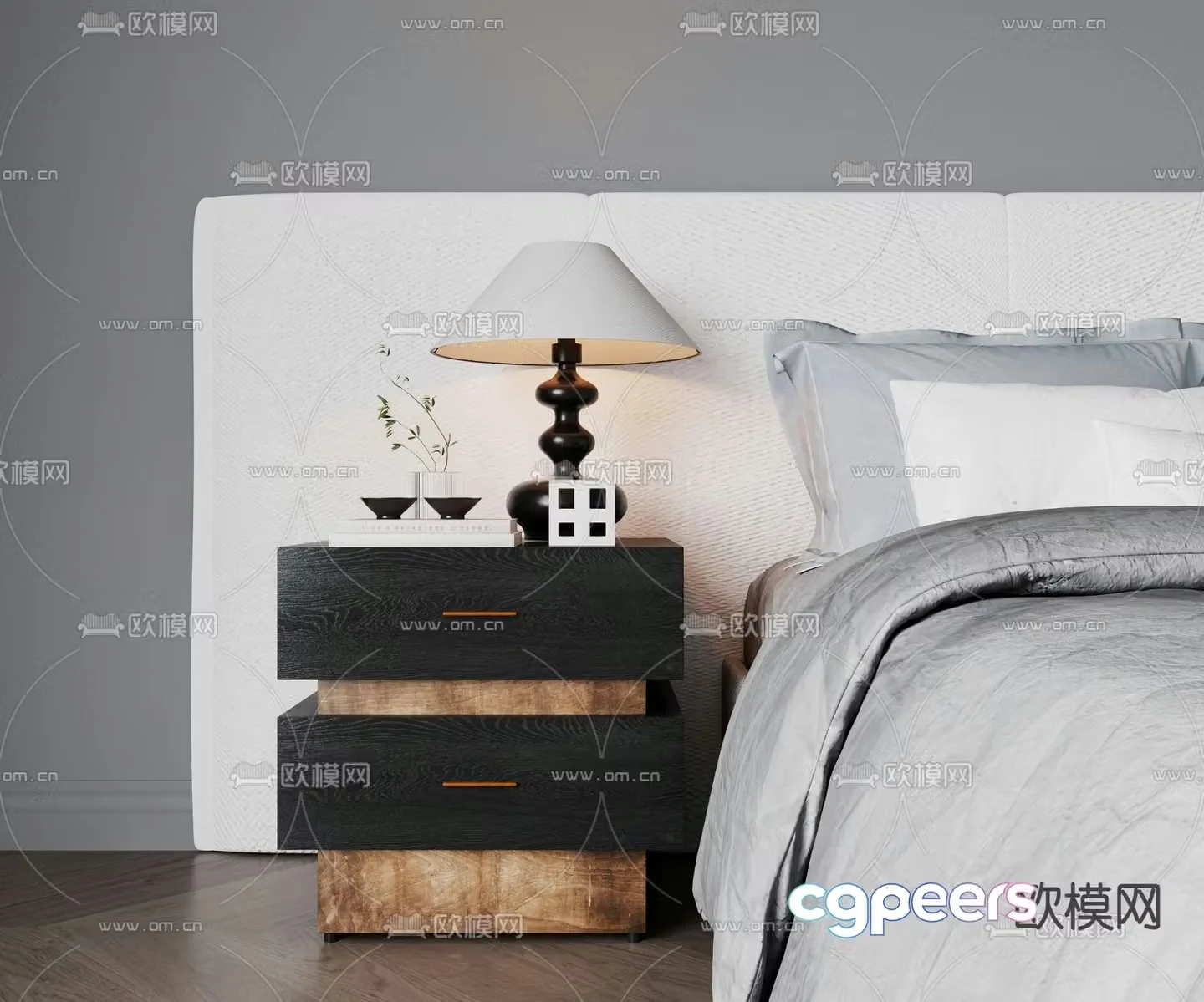 wabi-sabi bedside table 3d model