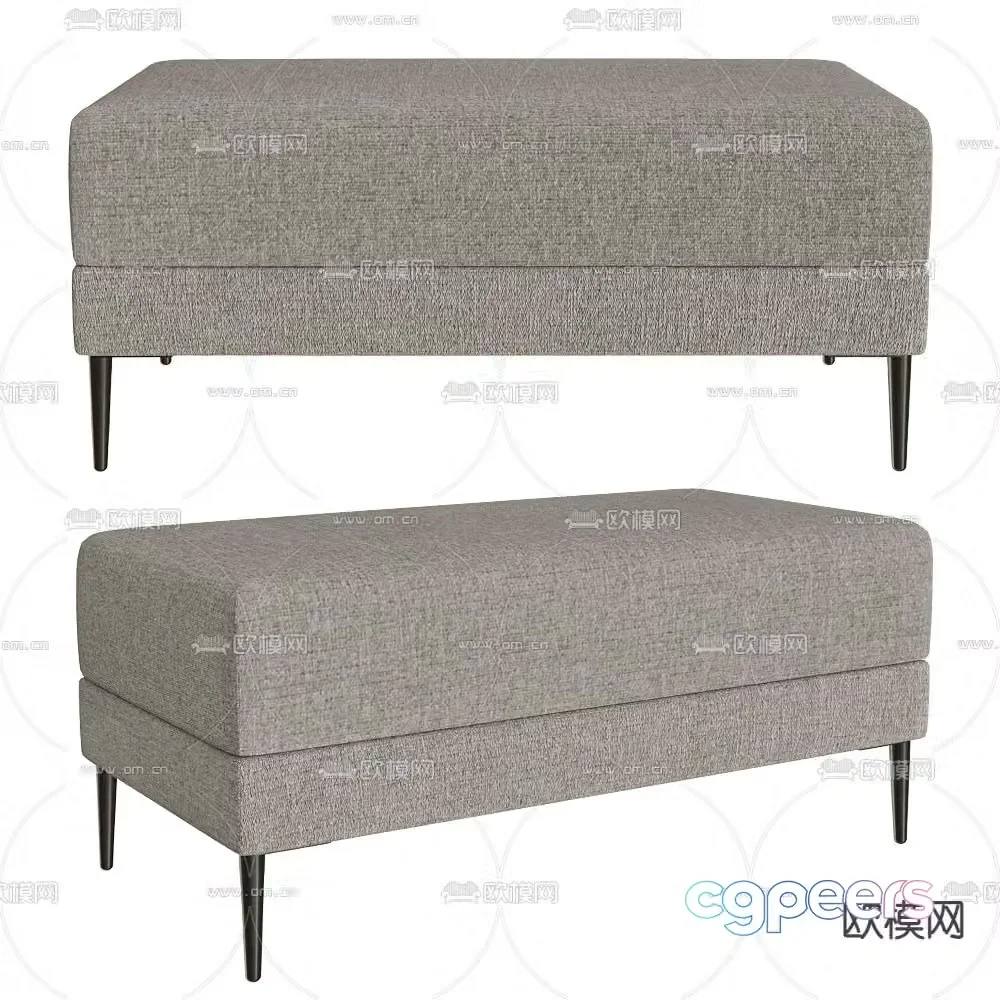 Complet modern footrest bed end stool sofa stool 3d model