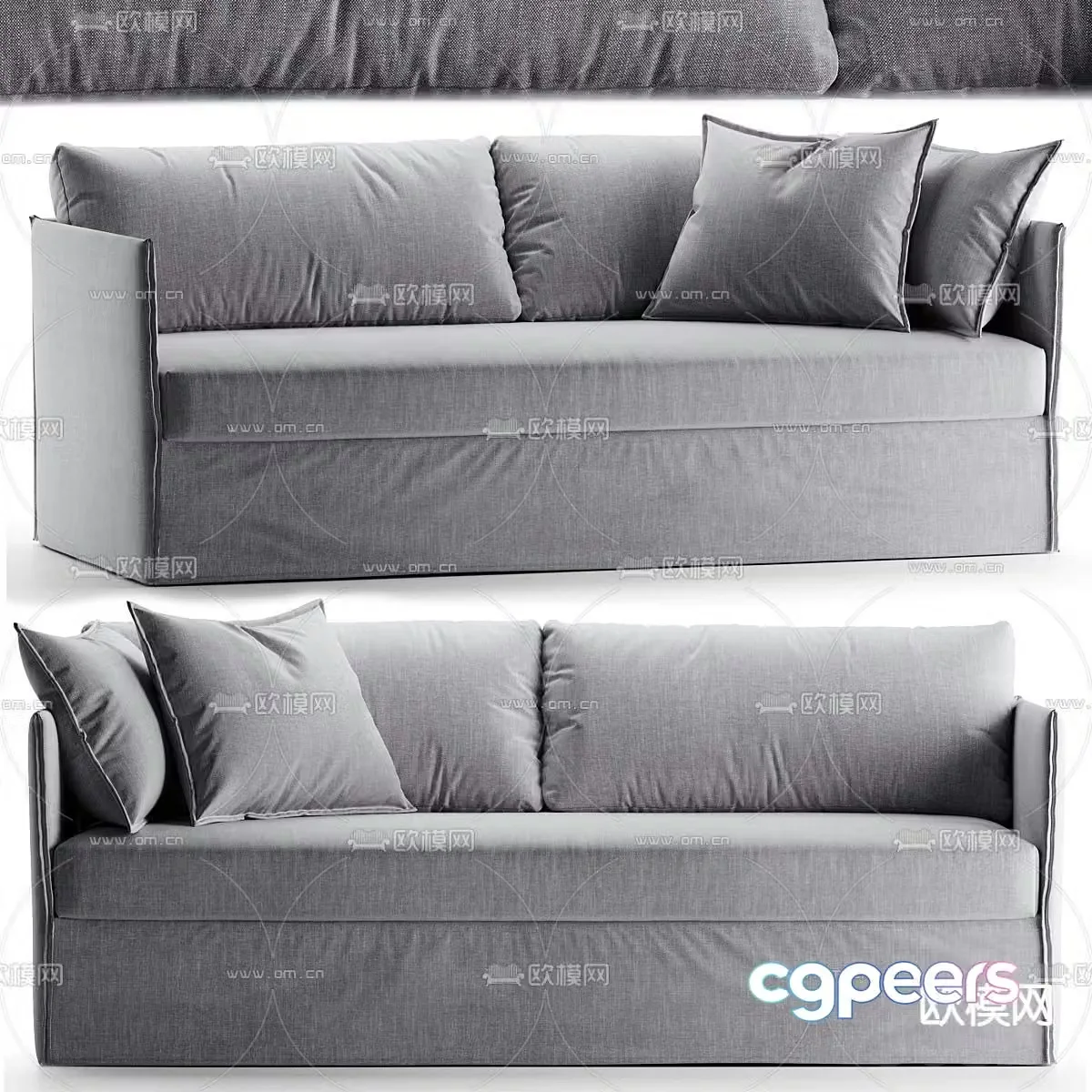 Meridiani loveseat 3d model